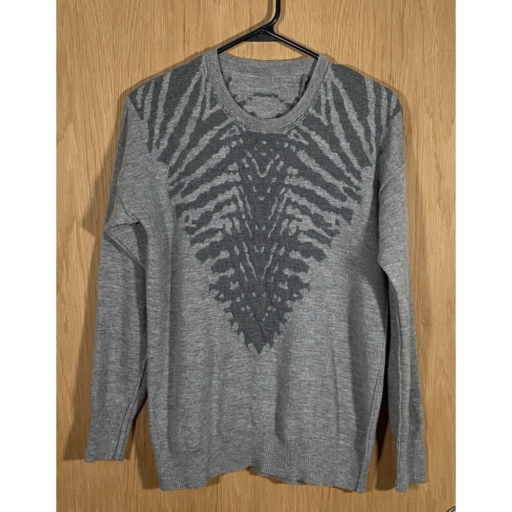 Raquel Allegra Women's Lg Merino Wool Cashmere Sweater Abstract Quiet Luxury